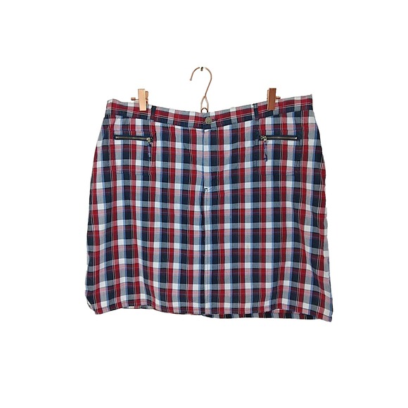 CJ Banks Plaid Skort Women's 18W Stretch Cotton Preppy Tennis Pickleball‎ - Picture 1 of 8